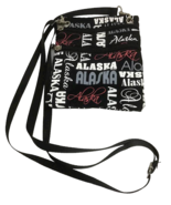 Alaska Crossover Body Purse Bag Typography State USA Adjustable Zips Fon... - £15.49 GBP