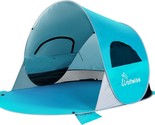 Wolfwise Upf 50 Quick Pop Up 3-4 Person Beach Sport Umbrella Tent Sun Sh... - £71.61 GBP