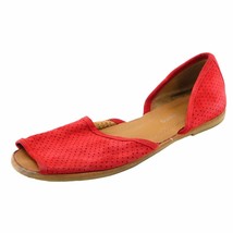 Franco Sarto Sz 7.5 M Red Slide Leather Women Sandals - £15.75 GBP