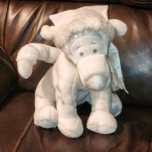 Disney Store Tigger Winnie The Pooh Winter Silver White 18&quot; Plush Stuffe... - $20.62