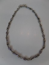 Unbranded Intricate Designed Silvertone Magnetic Necklace 16&quot; - £11.87 GBP