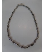 Unbranded Intricate Designed Silvertone Magnetic Necklace 16&quot; - £11.67 GBP