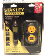 Stanley Fatmax POWERiT 140W Power Inverter CAR POWER HOME plugs and USB ... - £23.76 GBP