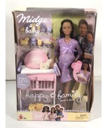 Midge &amp; Baby Happy Family Barbie New In Box Pregnant 2002 African Amer M... - £293.82 GBP