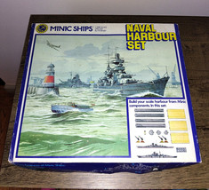 Triang Minic Naval Harbour Set M903 Complete in Box Bismarck &amp; Scharnhorst - $89.10