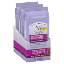 Vagisil Wipes, Anti-Itch Medicated Feminine Vaginal Wipes, Maximum Stren... - £30.36 GBP
