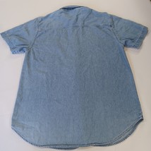 Vintage Bobbie Brooks Women's Blue Denim Short Sleeve Shirt Embroidery Chest 40" image 15