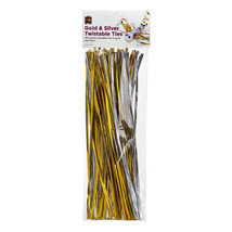 EC Twistable Ties 25cm 150pcs (Gold and Silver) - £25.07 GBP