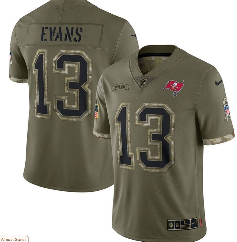 Mike Evans #13 Bucs Men&#39;s Fashion Salute to Service Jersey - $59.99