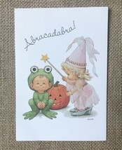 Vintage Halloween Greeting Card Teenie Halloweenies Children Dairy &amp; Frog Prince - £3.00 GBP