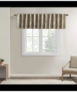 Window Valance Madison Park 50 x 18 Embroidered Tan Brown - £15.62 GBP