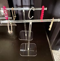 Jewelry Stand Necklace Stand 2 Tower, Clear Holder (Jewelry Not Included) - $10.89