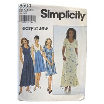 Simplicity Sewing Pattern 8504 Dress Flared Skirt Misses Size 8-12 Summer - £7.04 GBP