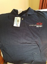 Chevy Racing &amp; Bow-tie logo on a Large Dark Blue Gold Shirt - €15,74 EUR