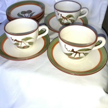 10 Vintage Pieces Of Stangl Orchard Song 3 Cups Three 5 1/2 Inch Bowls 4 Saucers - £25.56 GBP