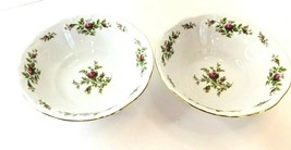 Johann Haviland MOSS ROSE Traditions Fine China 2 Vegetable Sides Bowls Vintage - £35.63 GBP