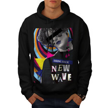Wellcoda Wave Stylish Fashion Mens Hoodie, 90s Rave Casual Hooded Sweatshirt - £26.11 GBP+
