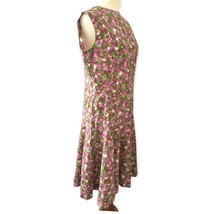 Vintage Floral Day Dress L Sheath Drop Waist Handmade Prairie Cottage Sleeveless - £22.77 GBP