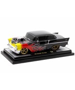 1957 Chevrolet 150 Sedan Black with Flames Graphics Limited Edition - $59.95