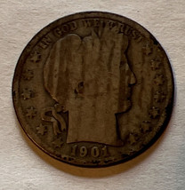 1901 O Barber Half Dollar AG About Good 90% Silver 50c - $22.95