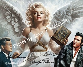 Marilyn Monroe Elvis Presley and John F Kennedy wall Art - $32,497.58 MXN