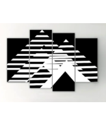 The Canvas Made 4 Set Black White Pyramid 3D Wall Art Decor Modern - $890.42 CAD