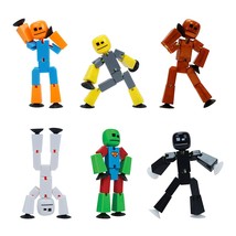Stikbot 6 Pack, Set Of 6 Stikbot Collectable Action Figures, Create Stop Motion  - £45.41 GBP