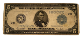 Série De 1914 Fédéral Reserve Remarque Fin État Fr #851-B - $115.43