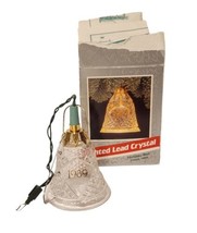 1989 Hallmark Magic Lighted Ornament Lead Crystal Holiday Bell  - £7.83 GBP