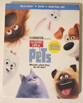 The Secret Life of Pets Blu-ray &amp; DVD Slipcover Illumination Plus 3 Mini Movies - £3.10 GBP