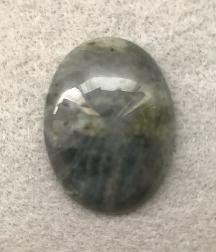 Gray Labradorite Cabochon, 40x30mm shimmer colors, 30x40mm stone cab, lo... - $5.00