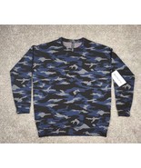 Athleta Sweatshirt Women Med Tall MT Blue Camo Studio to Street Sweater ... - $24.99