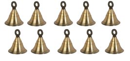HANDTECHINDIA Set of Brass antique plated 2 &#39;&#39; bells Christmas decoration jingle - £147.95 GBP