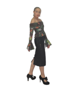 YSL Yves Saint Laurent Lace Up Denim SEXY Midi Skirt, Make offer! - $942.22