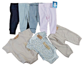 Easy Peasy Girl Size 3-6 M Beige Floral 3-Piece Set &amp; Gerber 4-Piece Pants Set - £23.45 GBP