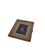 Antique Daguerreotype Portrait Photograph, Man in Suit &amp; Fedora Hat 1800s - $1,190.41 MXN