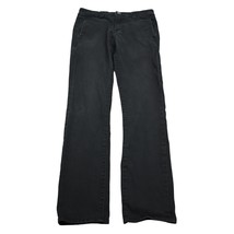 RSQ Pants Womens 28 Black Mid Rise Flat Front 4 Pocket Skinny Tapered Chino - £23.28 GBP