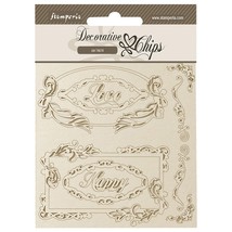 Stamperia Decorative Chips 5.5&quot;X5.5&quot;-Coffee And Chocolate Love Happy Frames - $8.63