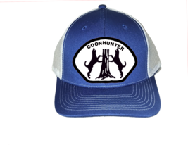 Cap Hat Blue Front White Mesh Coonhunter Coonhounds Coon Dog Picture - $20.99