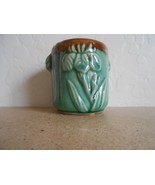 Brown and Green 3&quot; Glazed Planter - $3.80