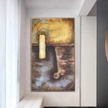 Original Abstract Paintings On Canvas Abstract Gold Contemporary | ALLUR... - £349.54 GBP