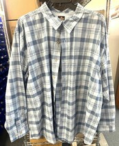 RIDGECUT TOUGHWEAR Grey/Blue/ Plaid Long Sleeve Med Button Pocket NWT - $21.99