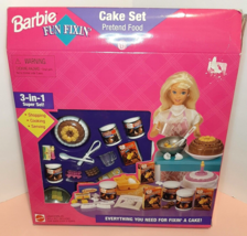 Barbie Fun Fixin&#39; Cake Set #67431 *NEW* Duncan Hines Land O Lakes 1996 Vintage - £78.16 GBP