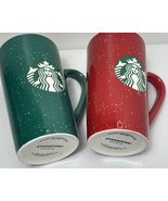 Starbucks Snowflake 2020 Coffee Tall Mug 16oz Holiday Red &amp; GreenSnowfla... - £14.62 GBP