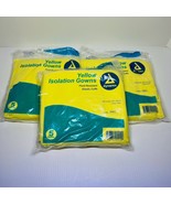 Disposable Isolation Gown Yellow 15 Count Fluid Resistant Large 2141 Dyn... - £11.87 GBP