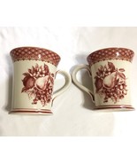 Harry and David Vintage Fruit Patterned Coffee Mugs Set/2 - €14,55 EUR