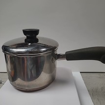 Vintage Revere Ware 1.5 Qt Quart Saucepan Pot With Lid Copper Bottom Used - £11.86 GBP