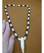 G160-204d 2-5/8" GATOR Alligator T**th blk + wht water buffalo 21" long ... - €73,30 EUR