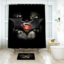 Batman 07 Shower Curtain Bath Mat Bathroom Waterproof Decorative - £18.09 GBP+