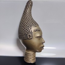 Antique African Benin Bronze Head of Iyoba Queen Mother of Oba - £127.07 GBP